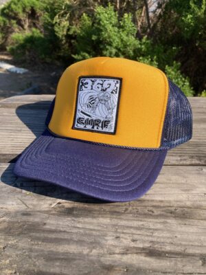 369 SURF Zombie Trucker Patch Hat Maroon/Yellow