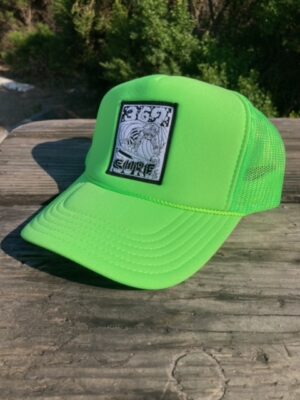 369 SURF Zombie Trucker Patch Hat Lime Green