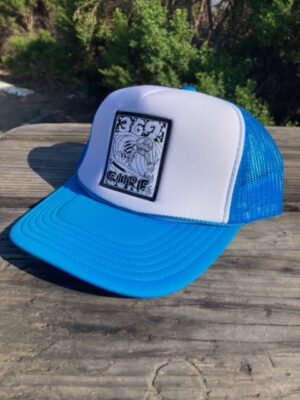 369 SURF Zombie Trucker Patch Hat Turquoise/White