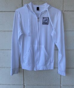 369 SURF Zombie Hooded Zip Up Pullover Size X Small White