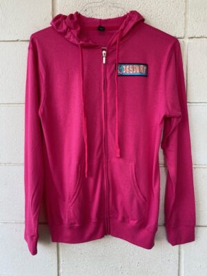 369 SURF GFA Hooded Zip Up Pullover Size Small Pink