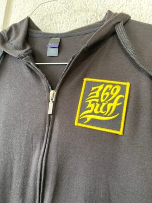 369 SURF Single Fin Hooded Zip Up Pullover Size X Small Black