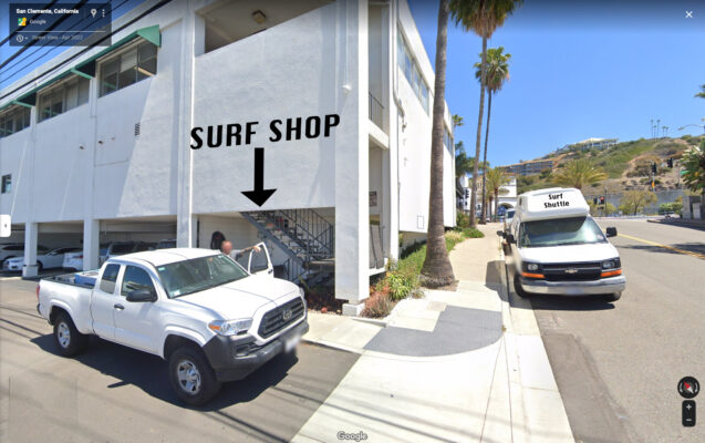 369 Surf Shop Location San Clemente,California USA
