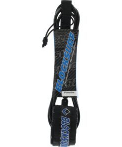Blocksurf Powerline Solid Black Surfboard Leash - 8'