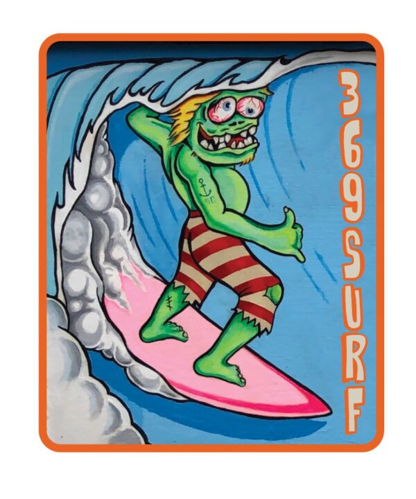 369 Surf Goofy Zombie Sticker
