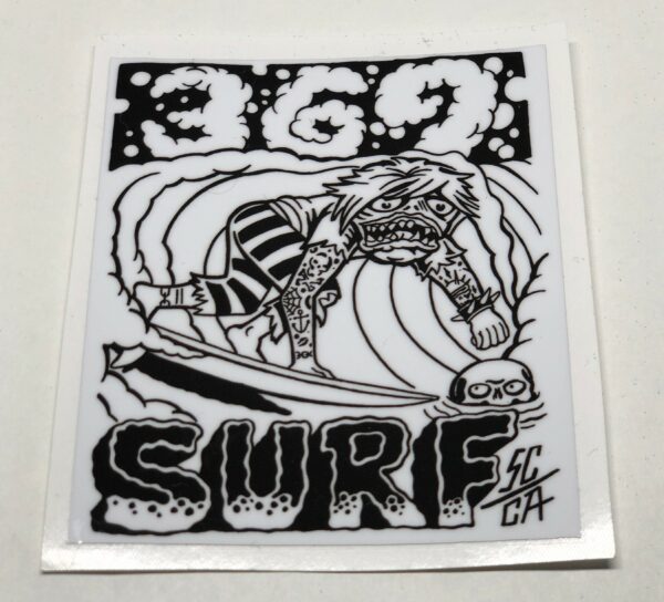 369 Surf Zombie Sticker